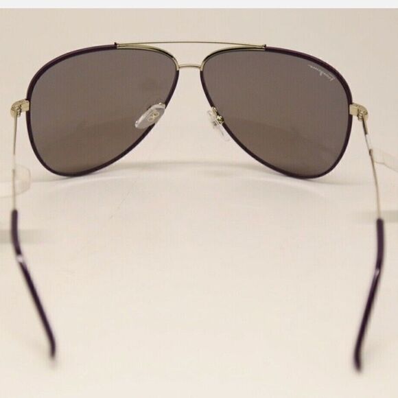 Salvatore Ferragamo Aviator Sunglasses Sf131s 736 Light Gold/purple 60mm… - Picture 9 of 11